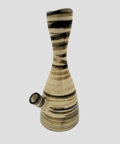 Ceramic Vase Bong - Custom Black / Beige